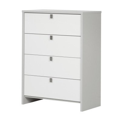 Cookie 4-Drawer Chest (Soft Gray and Pure White) 10277